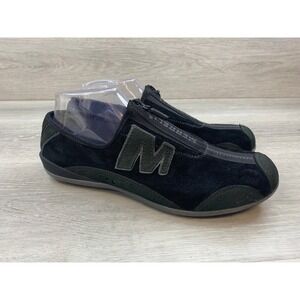 Merrell Arabesque Women's Sneakers Leather Front Zip Black 9 Outdoor Shoes